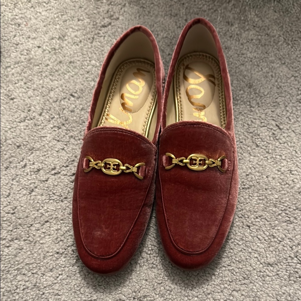 Sam Edelman Velvet Loafers in pink suede size 6 new without box